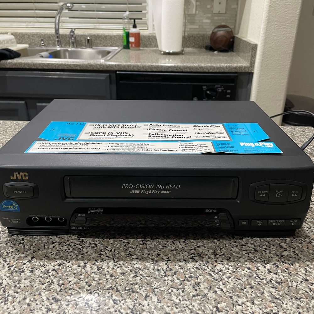 Black VCR Player